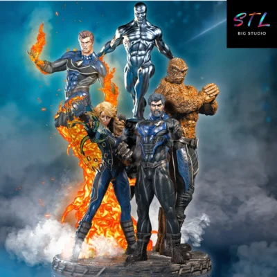 4 fantasticos stl impresion 3d marvel diorama