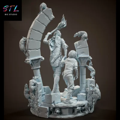 a plague tale stl amicia y hugo para impresion 3d