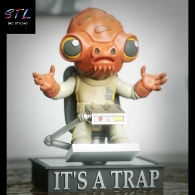 admiral ackbar chibi stl star wars impresion 3d