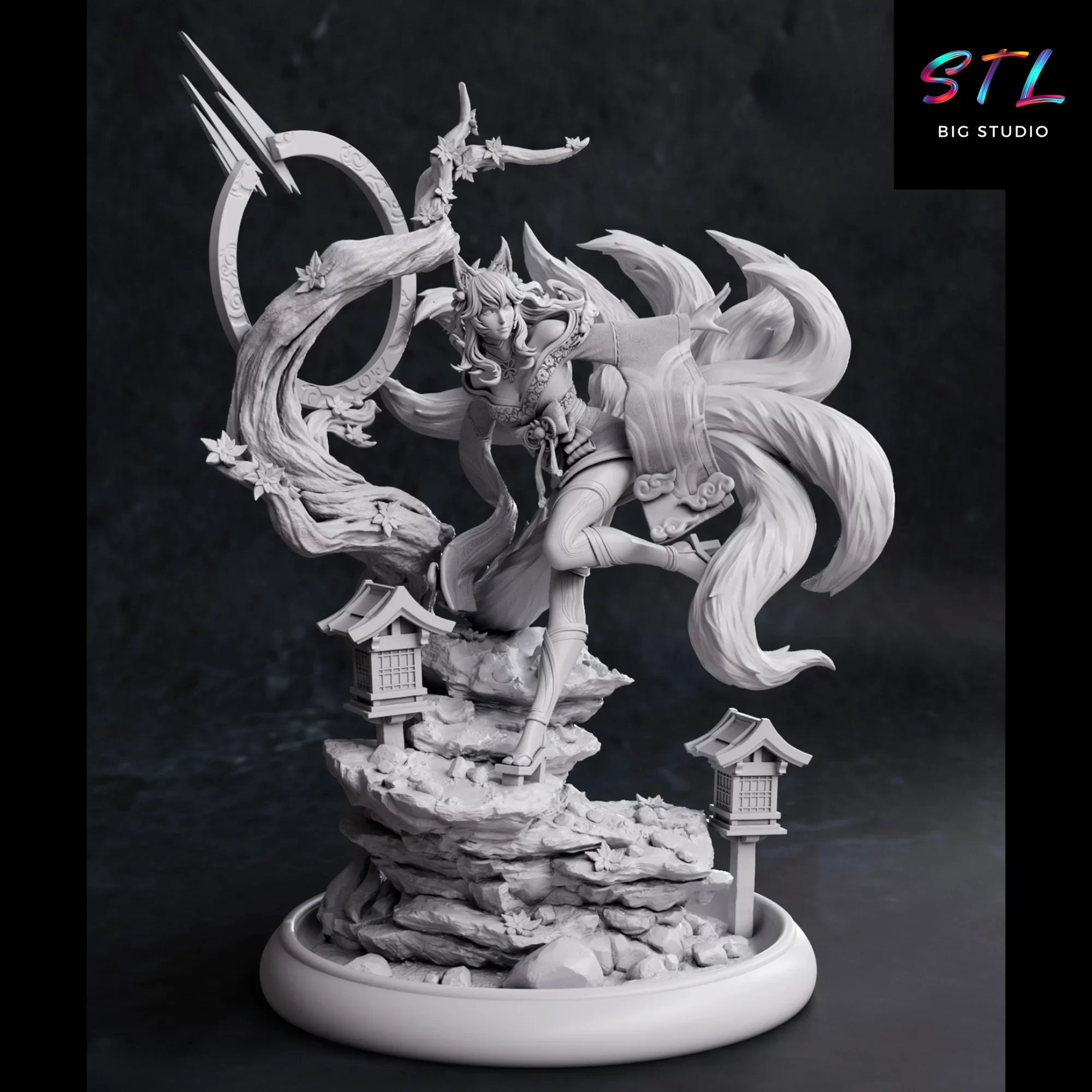 ahri stl league of legends figura 3d ahri stl league of legends figura 3d