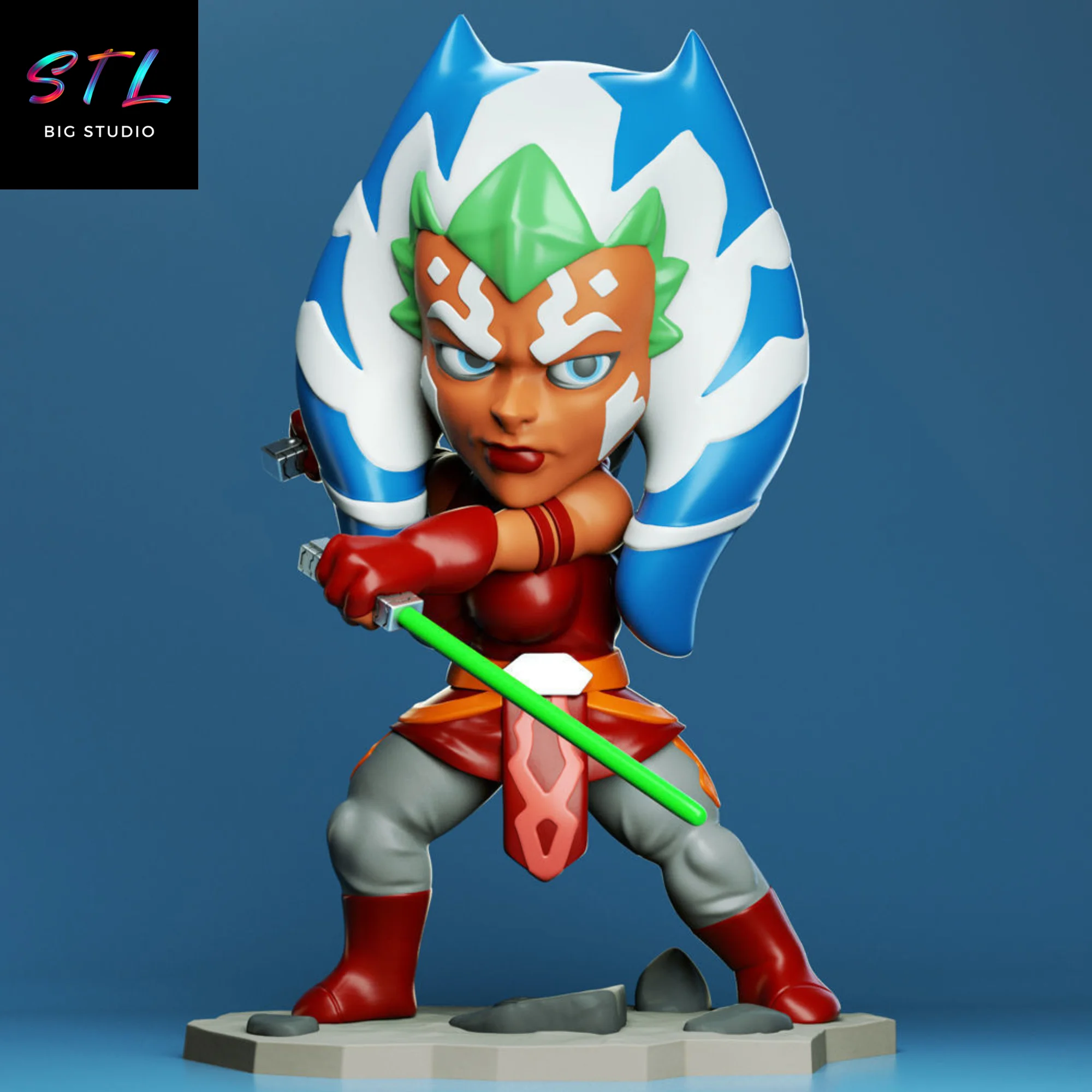 Ahsoka Tano Chibi STL | Star Wars | Figura para Impresión 3D