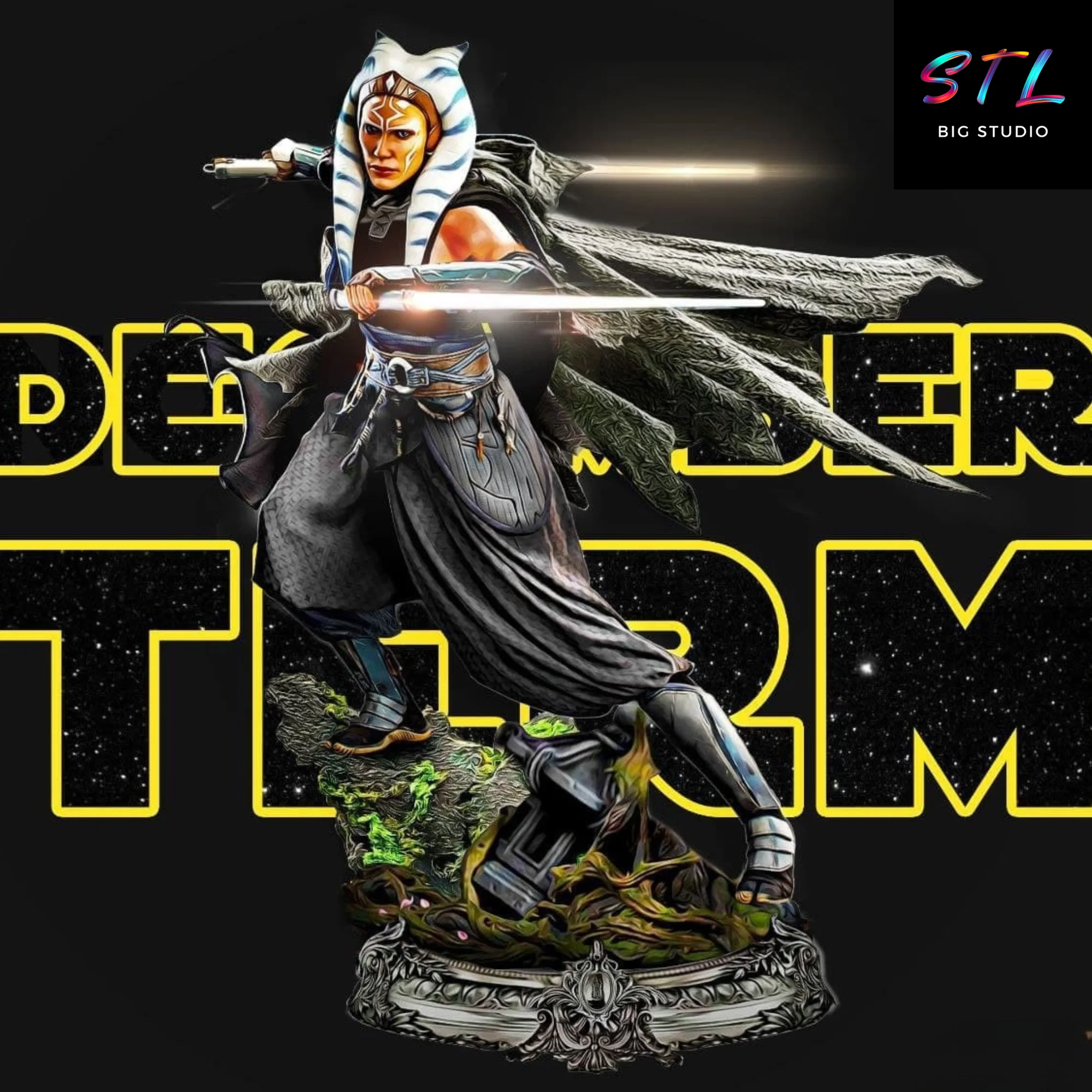 ahsoka tano stl star wars impresion 3d