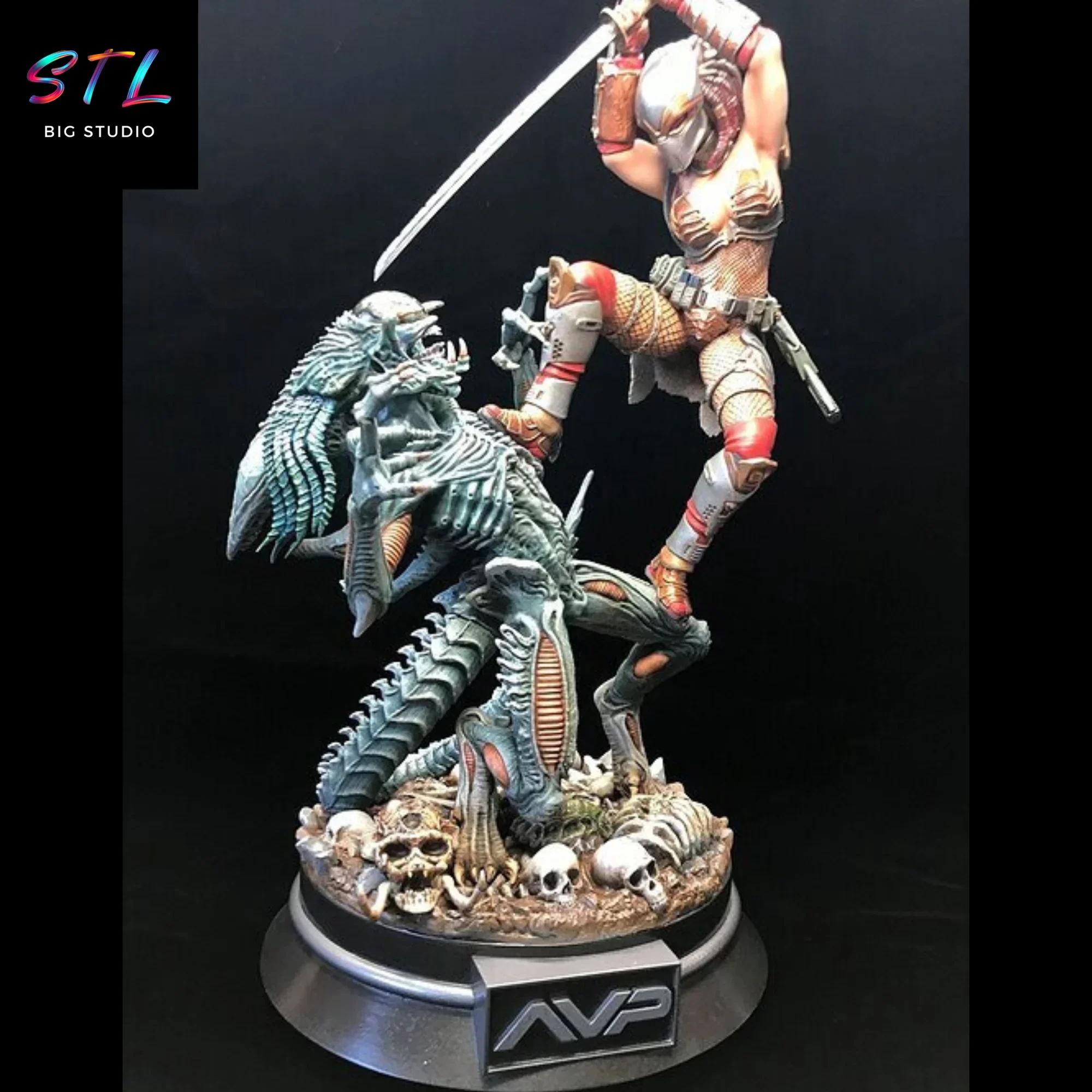 aliens vs depredador stl diorama impresion 3d aliens vs depredador stl diorama impresion 3d