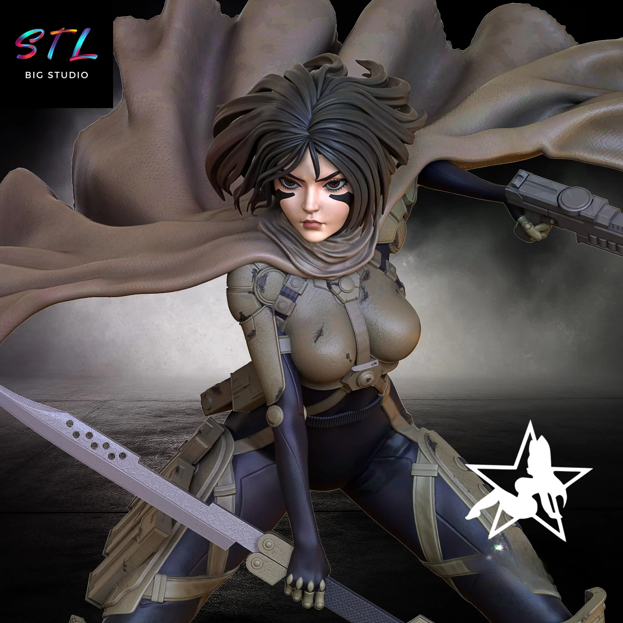 alita battle angel stl figura impresion 3d peliculas alita battle angel stl figura impresion 3d peliculas