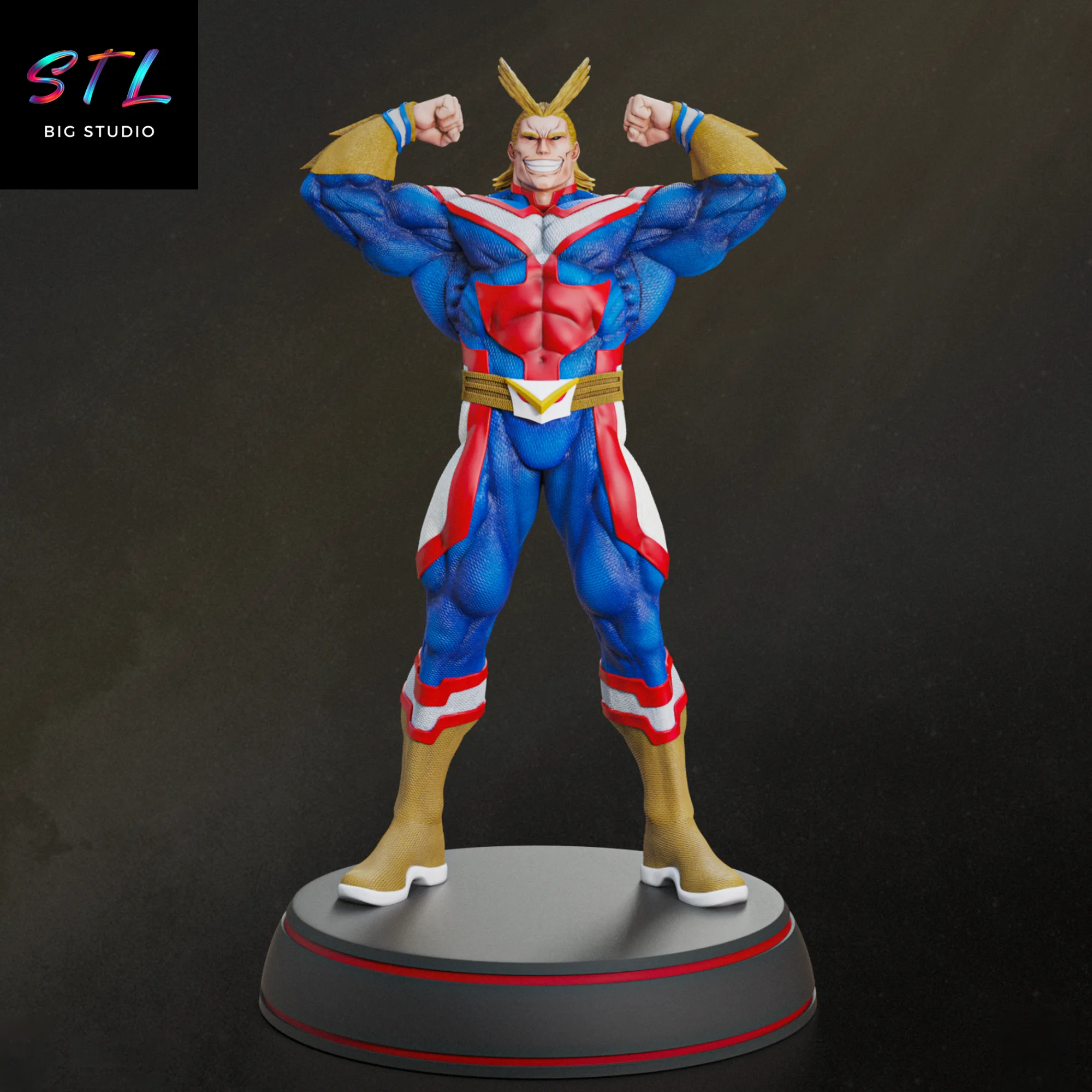 all might stl my hero academia impresion 3d