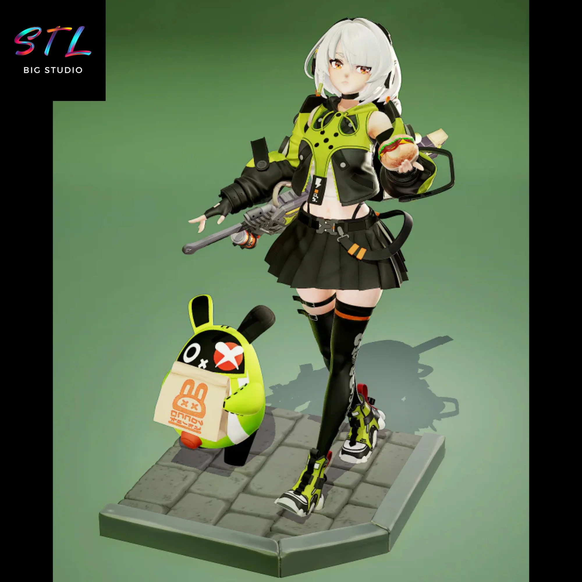 anby demara stl zenless zone zero impresion 3d