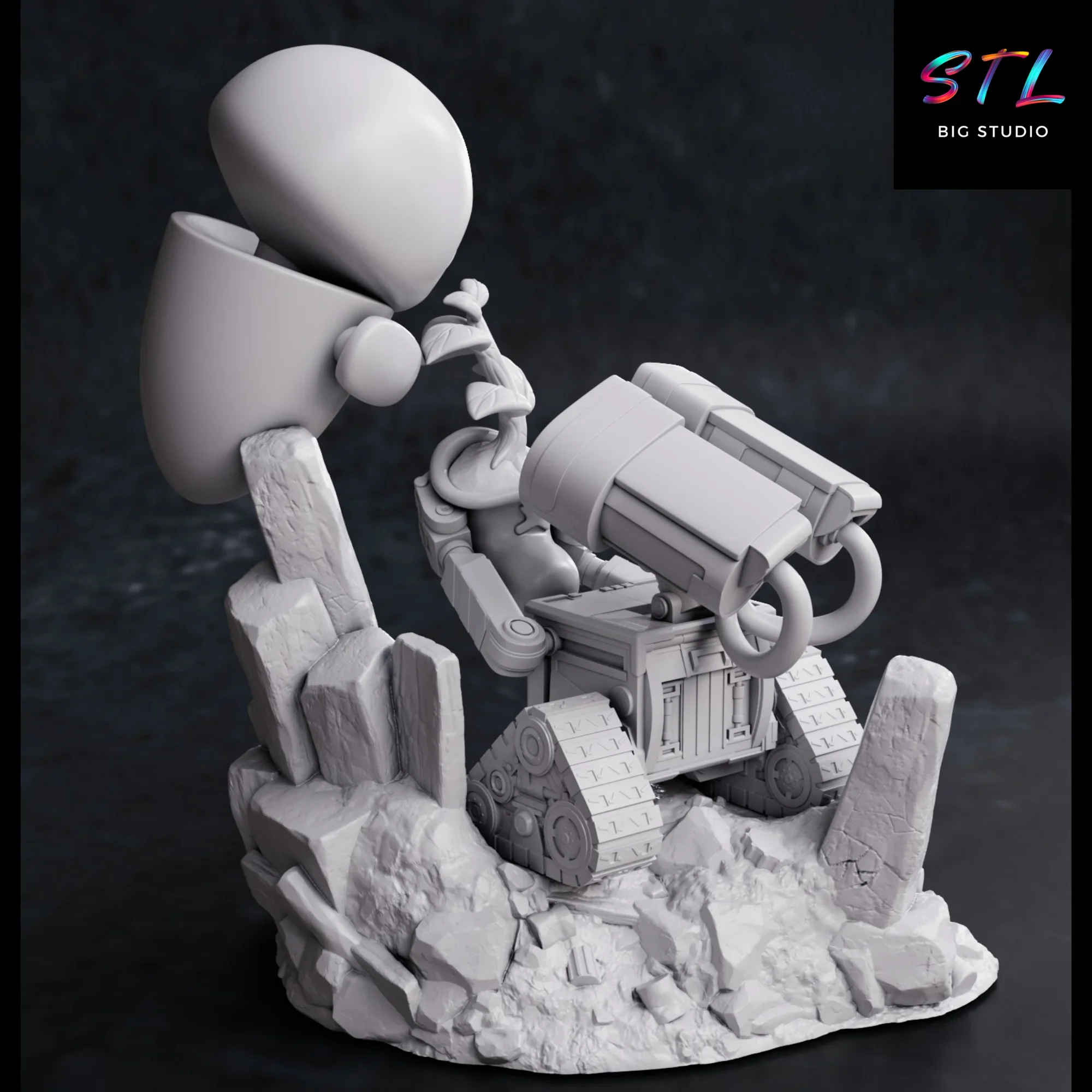 animacion stl wall-e con eve diorama impresion 3d animacion stl wall-e con eve diorama impresion 3d