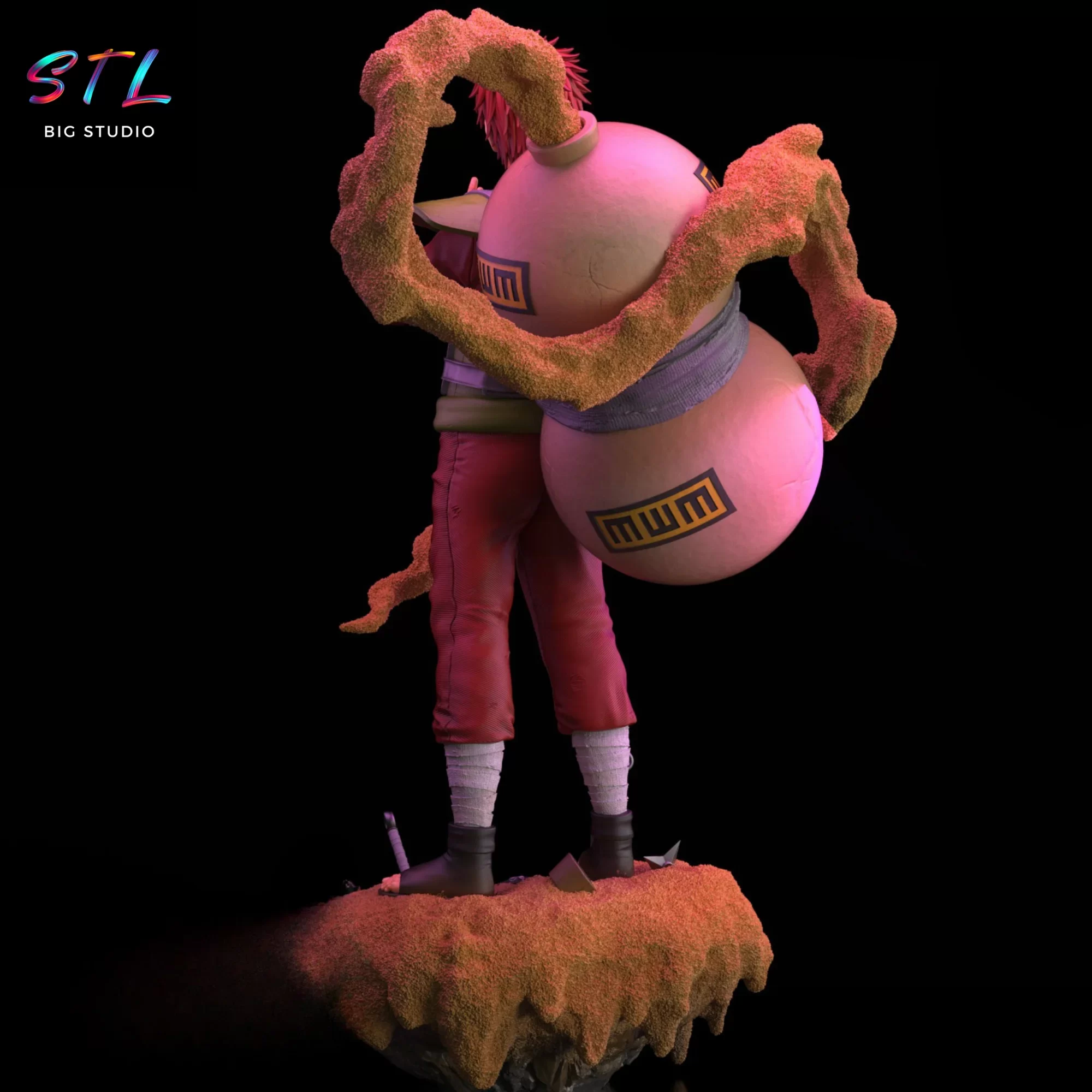 anime stl gaara diorama naruto impresion 3d figura anime stl gaara diorama naruto impresion 3d figura