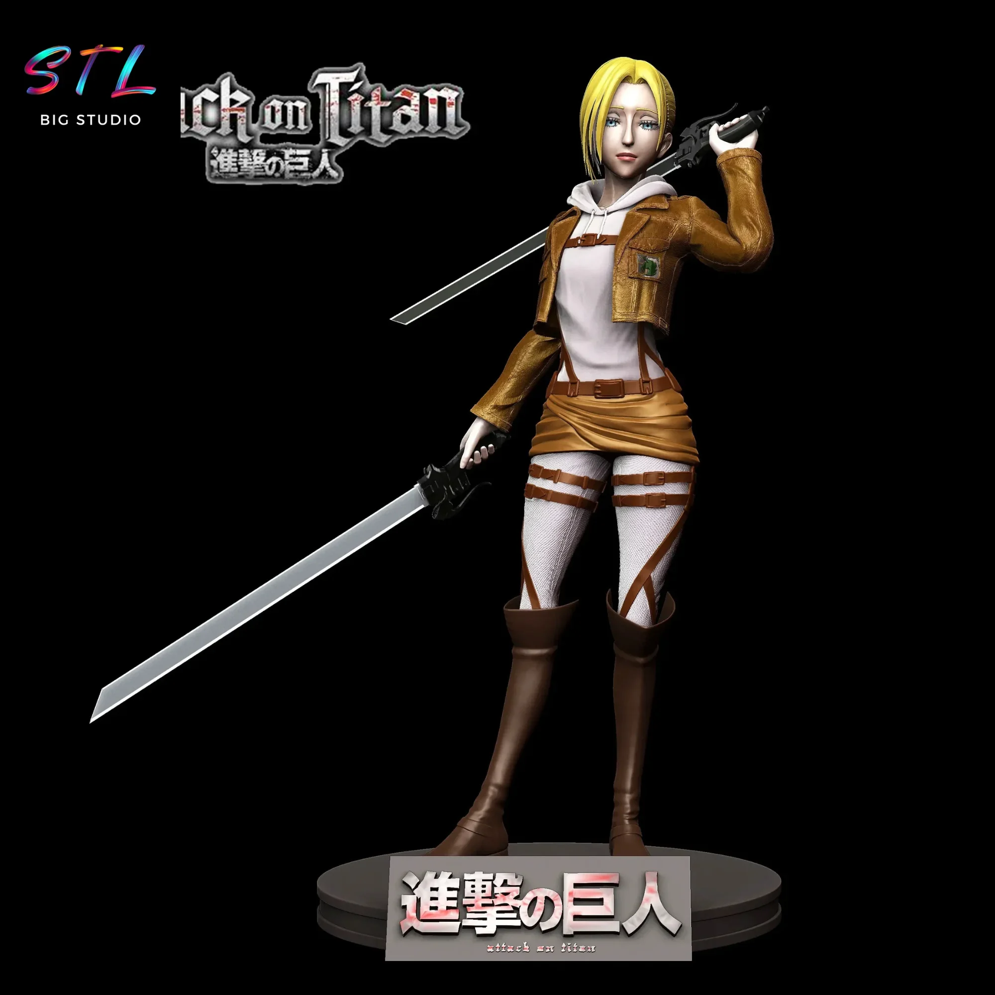 annie leonhart stl ataque a los titanes impresion 3d