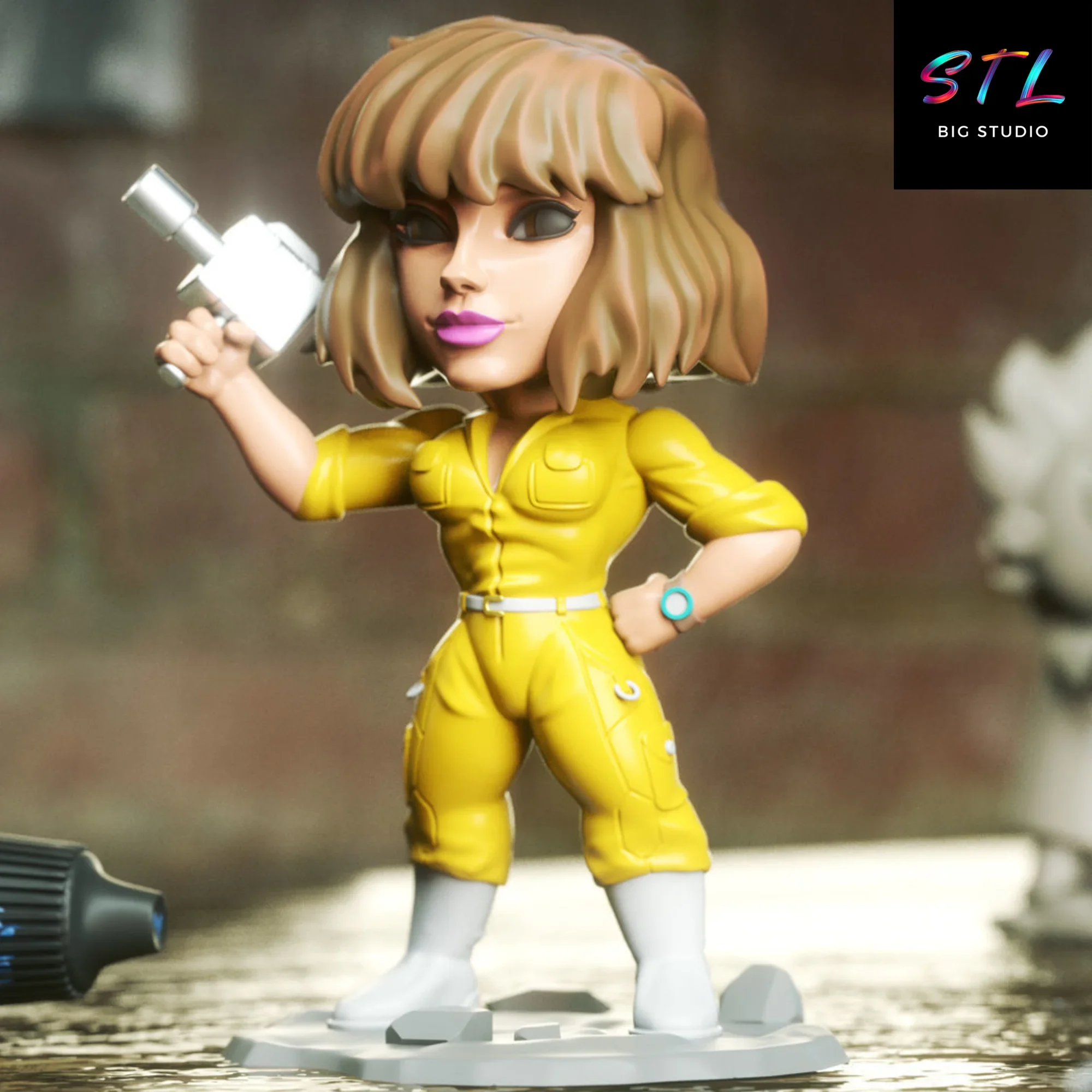 april o neil chibi stl impresion 3d tortugas ninja