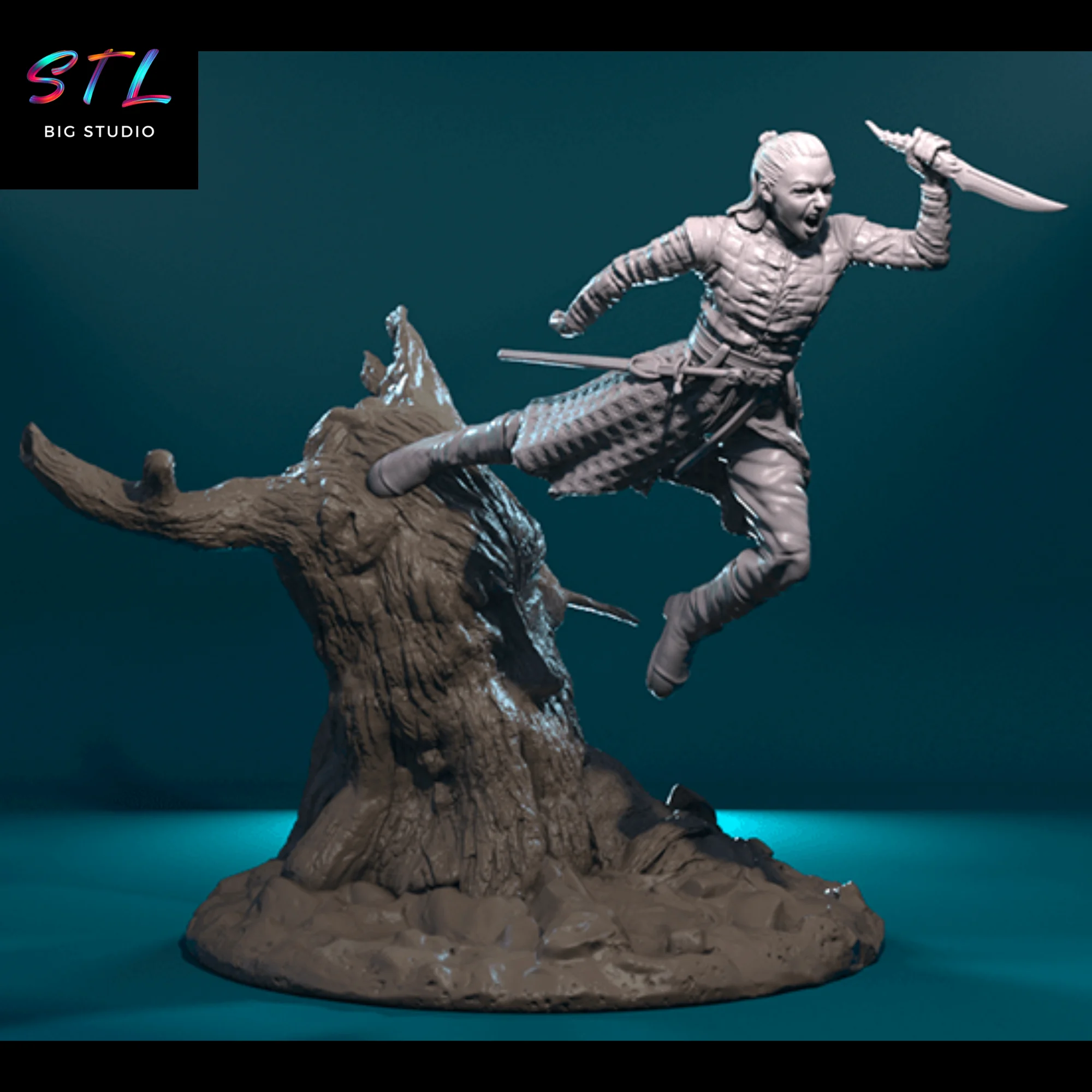 arya stark stl juego de tronos impresion 3d