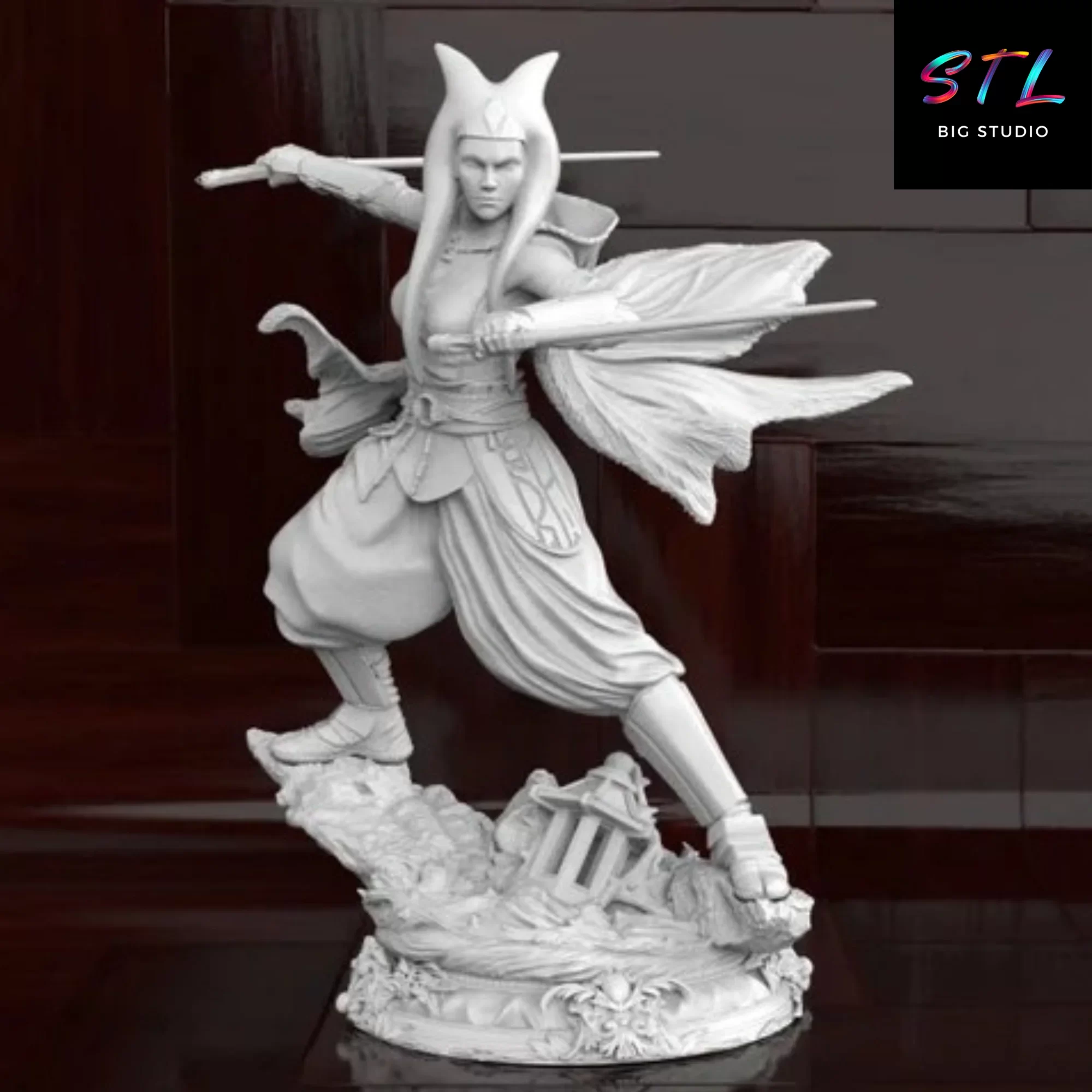 ashoka tano star wars stl impresion 3d ashoka tano star wars stl impresion 3d