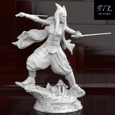 ashoka tano stl imprimir 3d star wars figuras