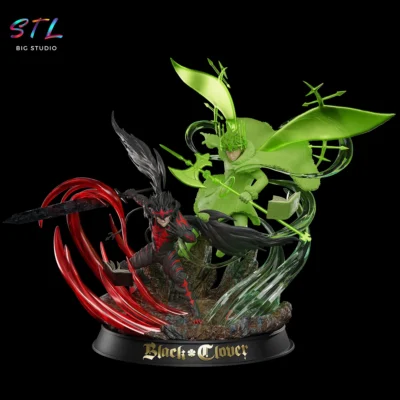 asta y yuno stl black clover impresion 3d