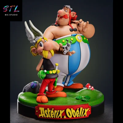 asterix y obelix stl impresion 3d diorama