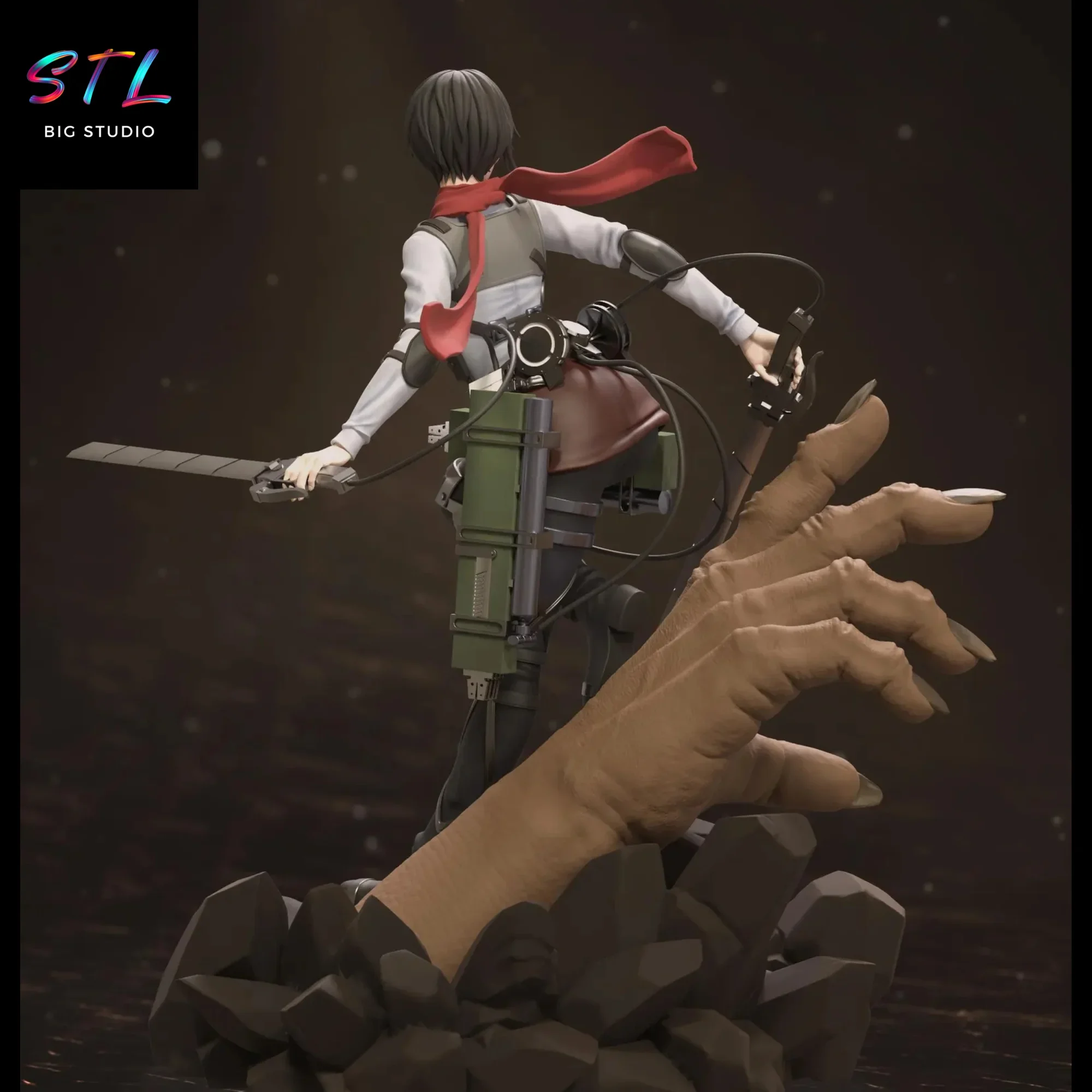 ataque a los titanes stl mikasa ackerman impresion 3d ataque a los titanes stl mikasa ackerman impresion 3d