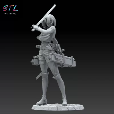 attack on titan mikasa stl