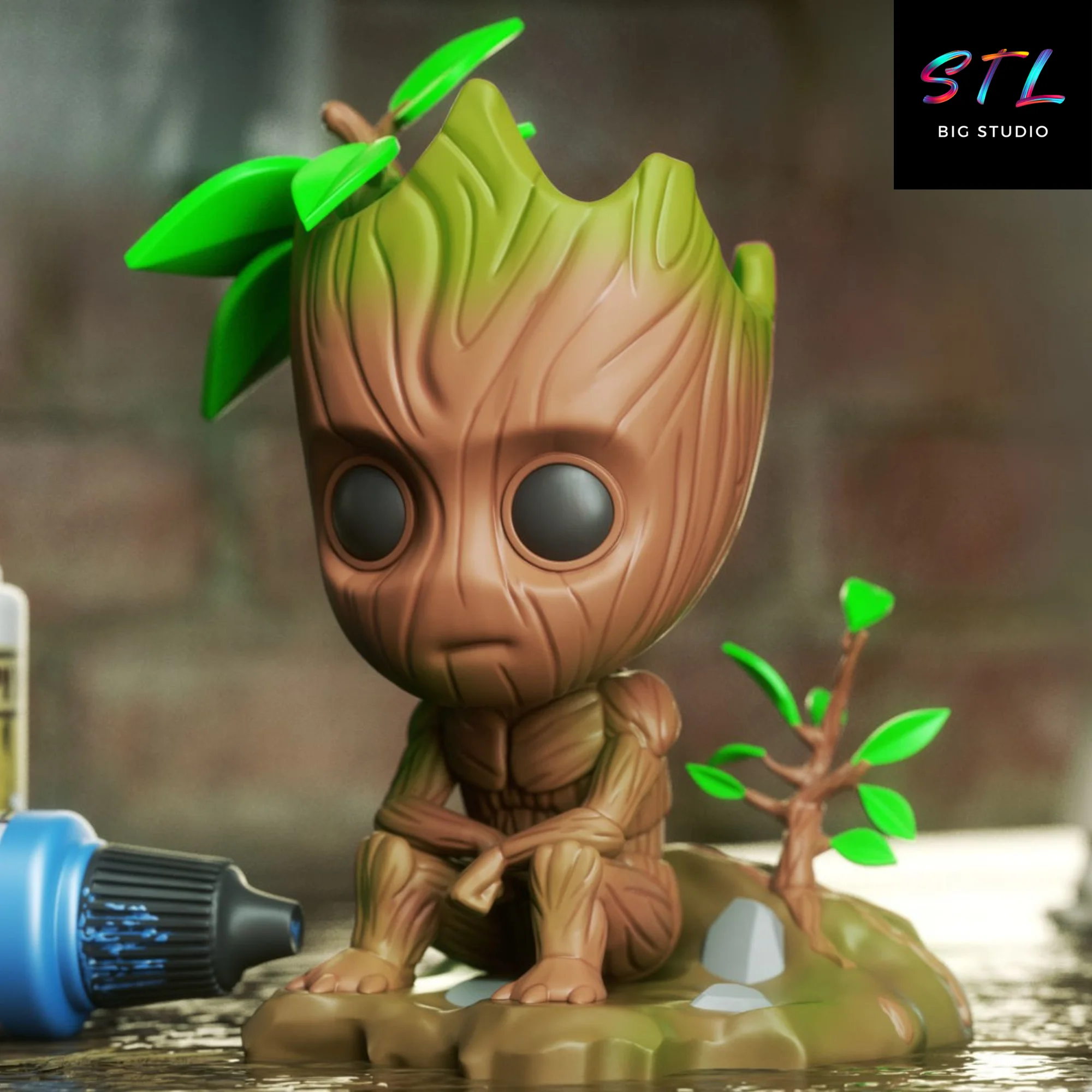 baby groot chibi stl guardianes de la galaxia impresion 3d