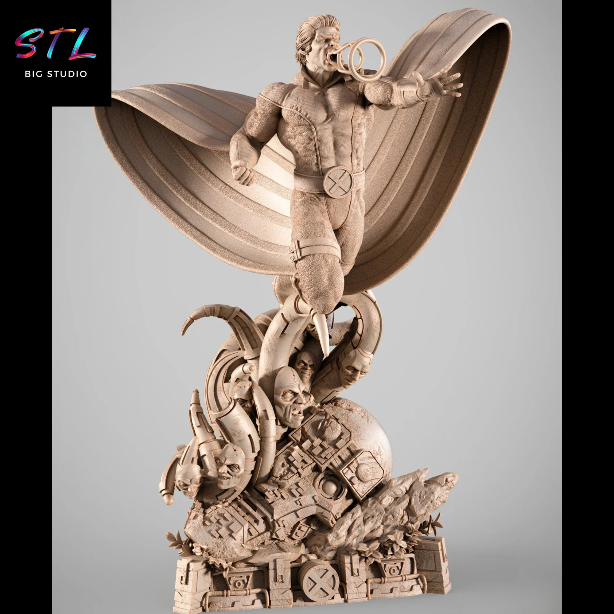 banshee stl x-men impresion 3d marvel banshee stl x-men impresion 3d marvel