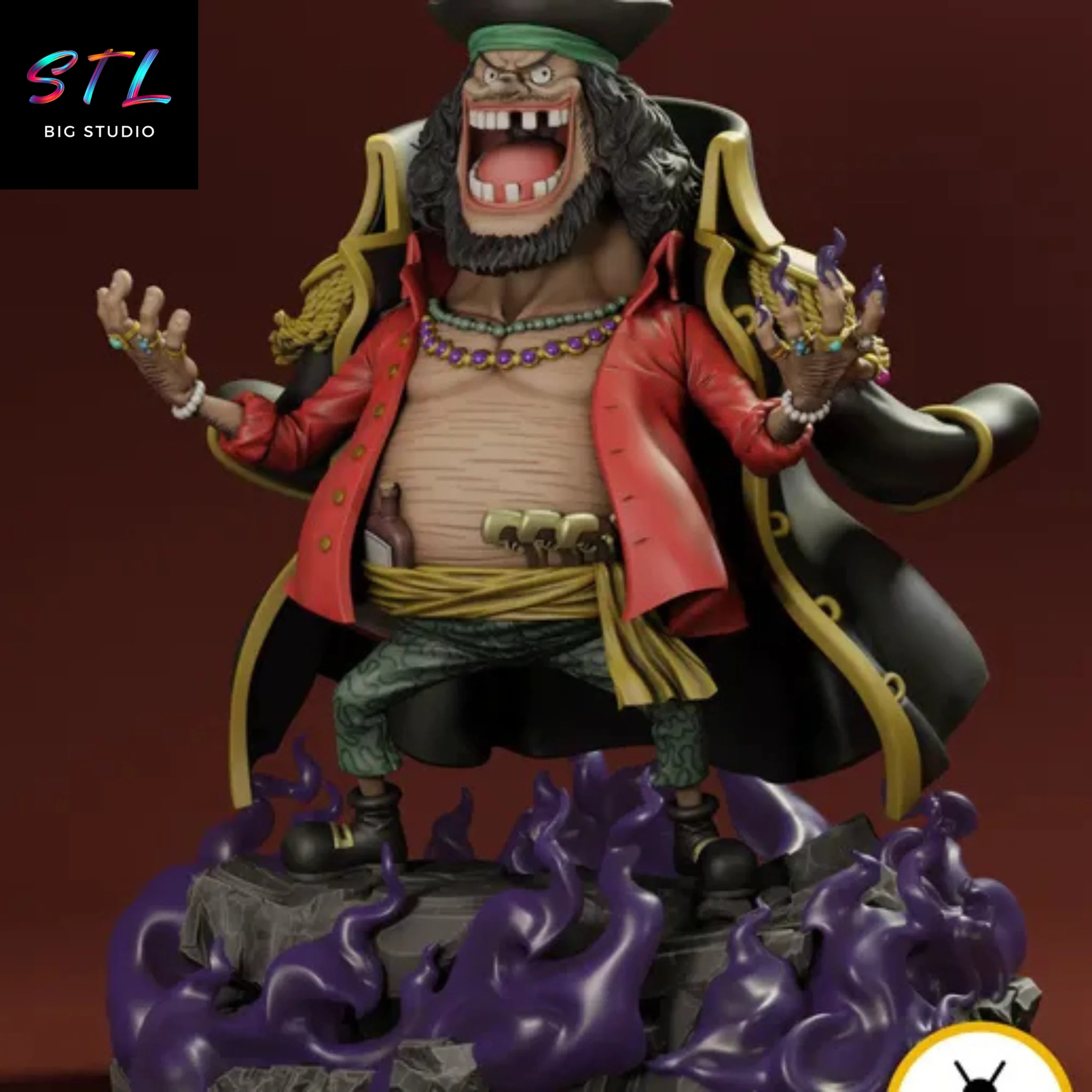 barbanegra stl one piece impresion 3d