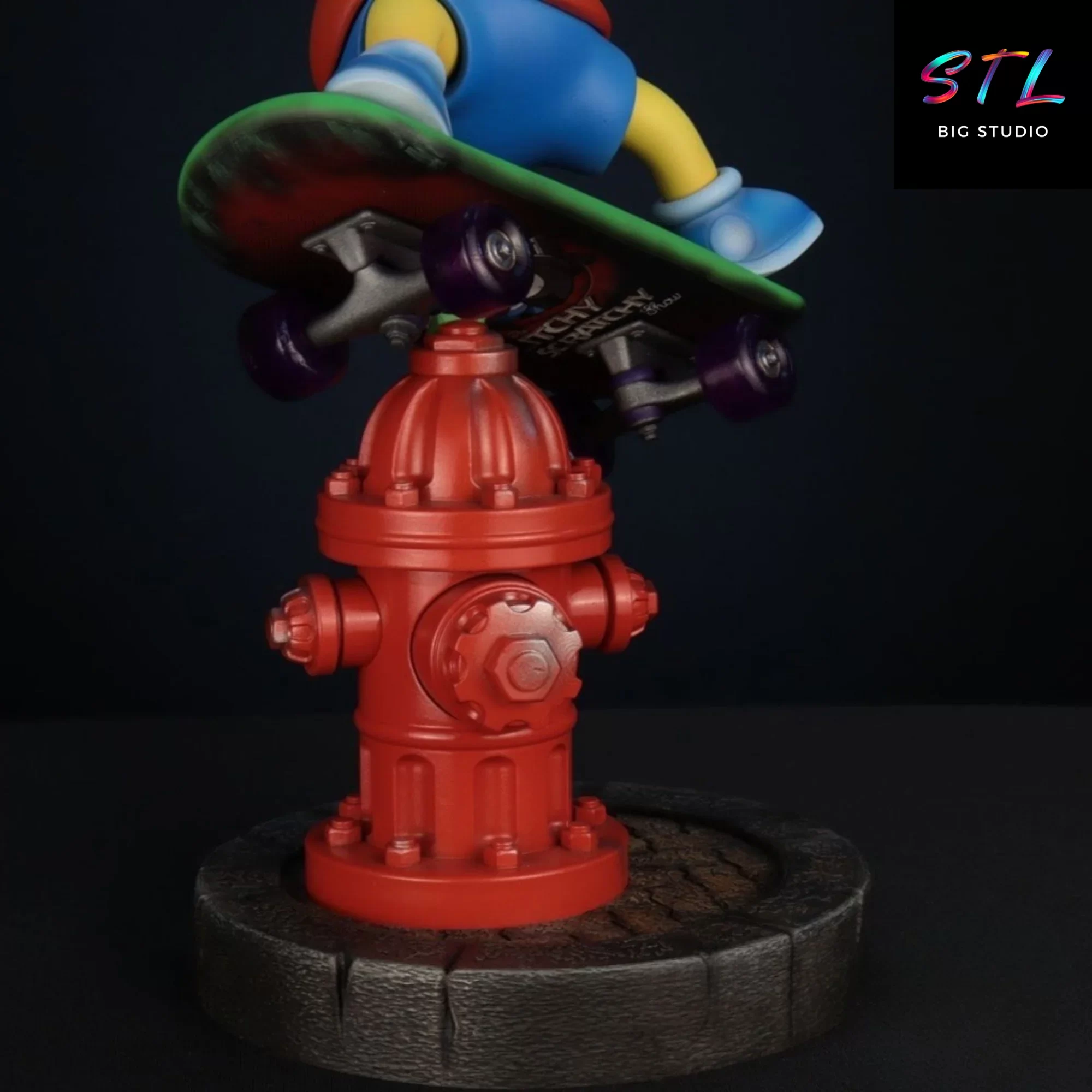 bartman stl bart simpson en skate diorama impresion 3d bartman stl bart simpson en skate diorama impresion 3d