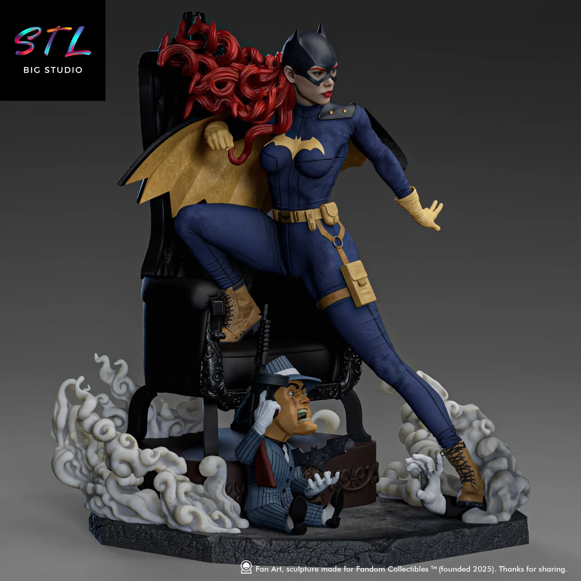 batgirl diorama stl impresion 3d batgirl diorama stl impresion 3d
