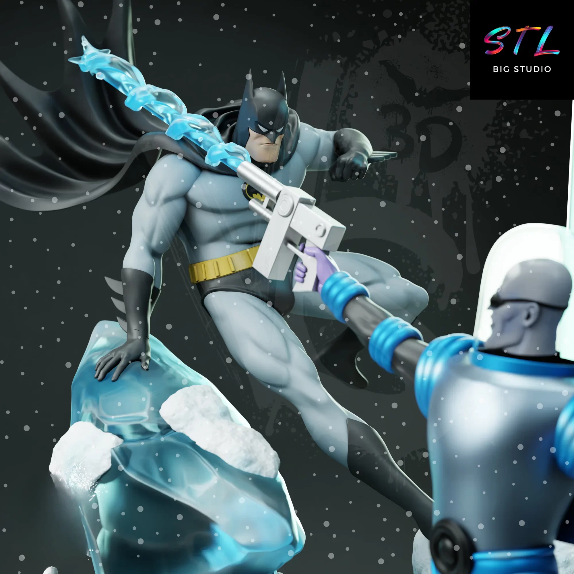 batman stl mr freeze diorama impresion 3d batman stl mr freeze diorama impresion 3d