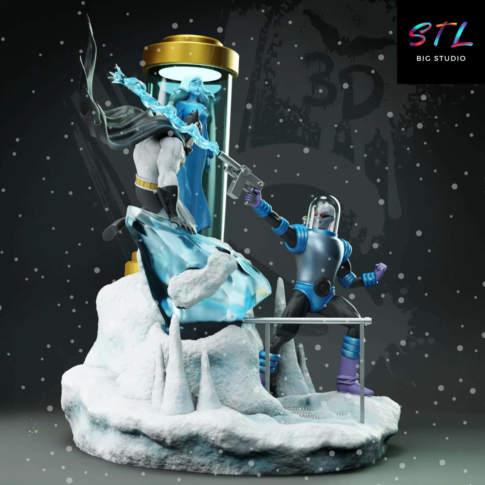 batman vs mr freeze stl impresion 3d batman vs mr freeze stl impresion 3d