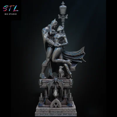 batman y catwoman stl impresion 3d dc comics