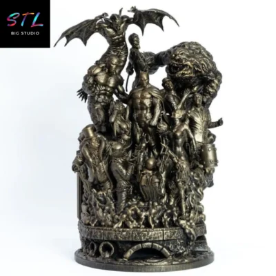 batman y enemigos stl figura impresion 3d dc comics