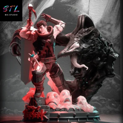 berserk stl guts figura impresion 3d