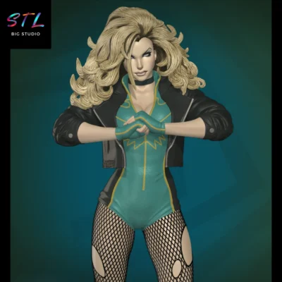 black canary stl impresion 3d figura dc comics