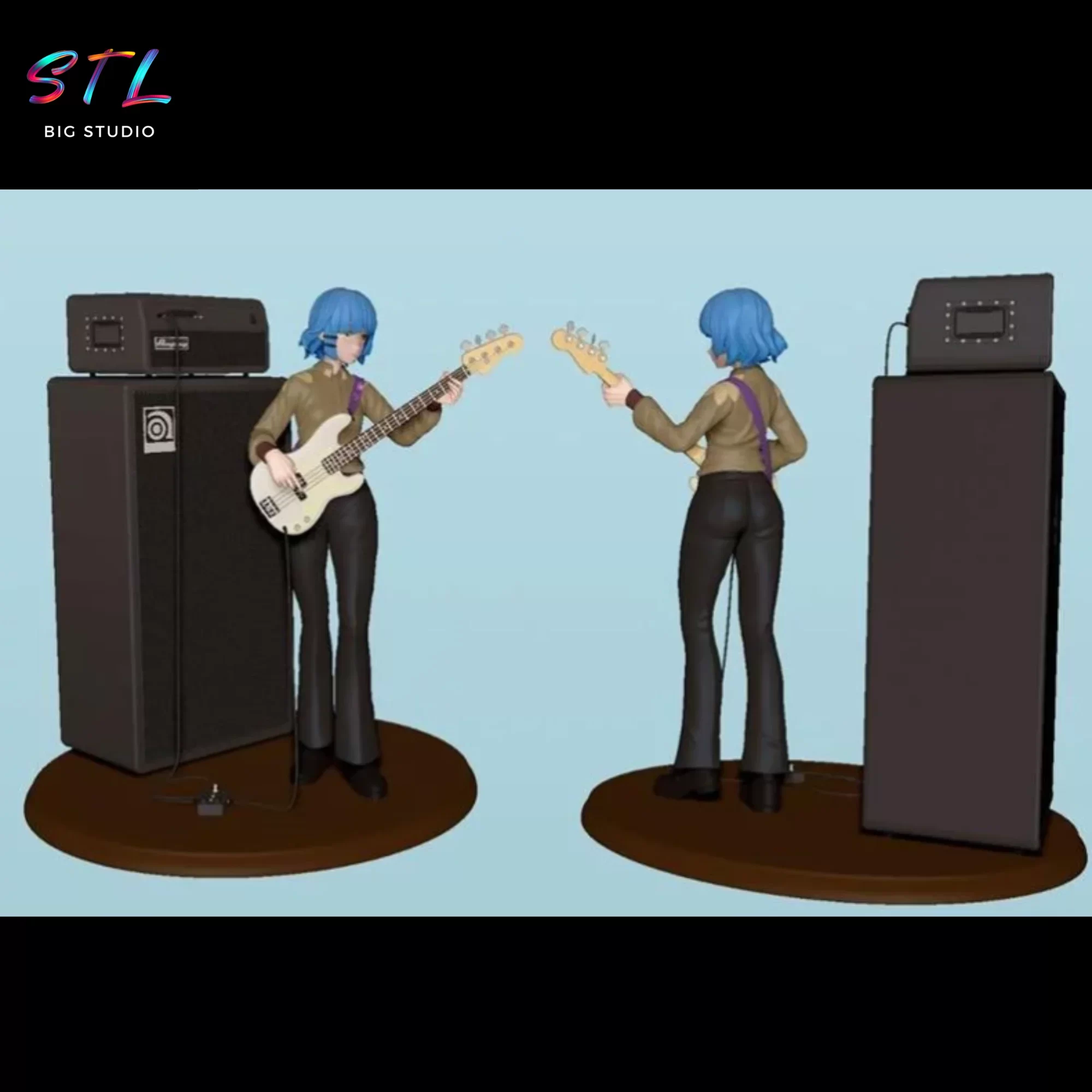 bocchi the rock stl ryou yamada 3d diorama bocchi the rock stl ryou yamada 3d diorama