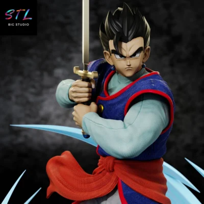 bola de dragon stl gohan espada z diorama impresion 3d