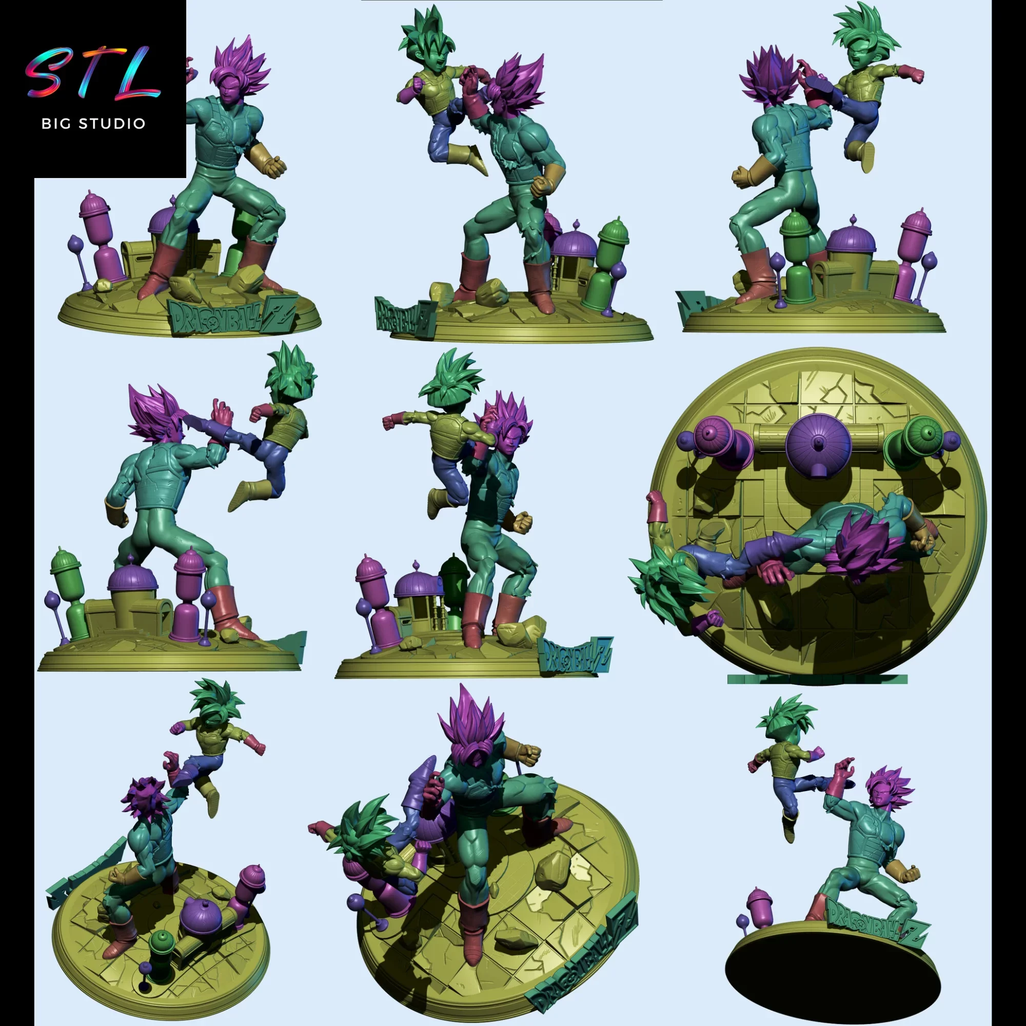 bola de dragon stl goku gohan impresion 3d