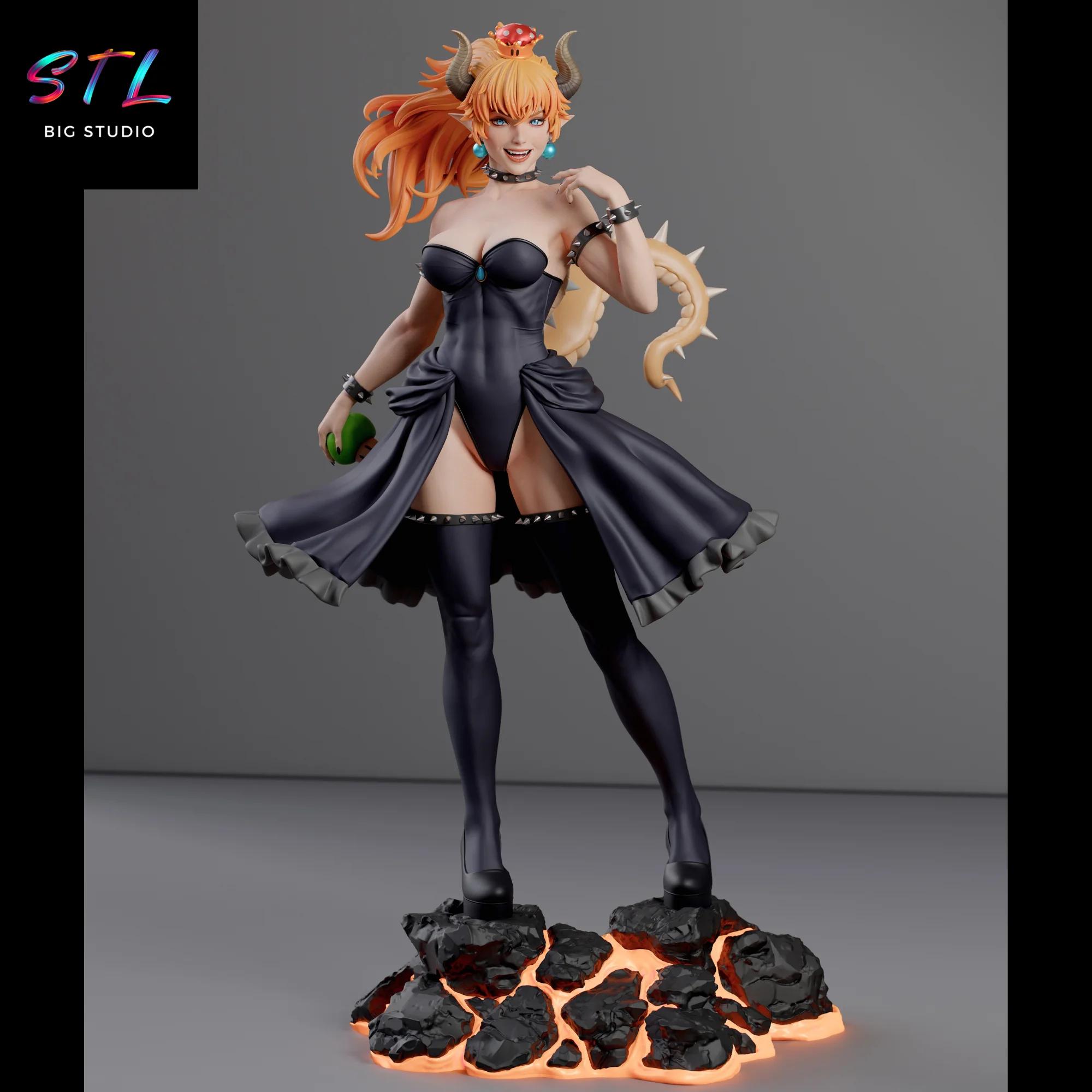 bowsette stl mario bros impresion 3d