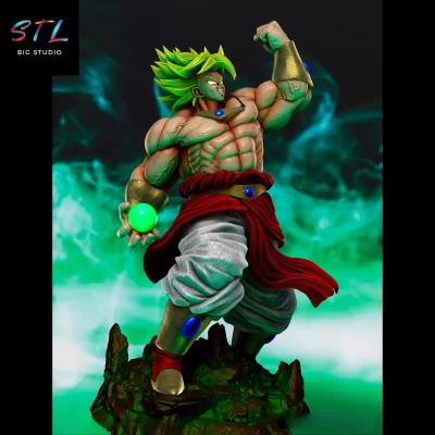 broly stl bola de dragon diorama impresion 3d