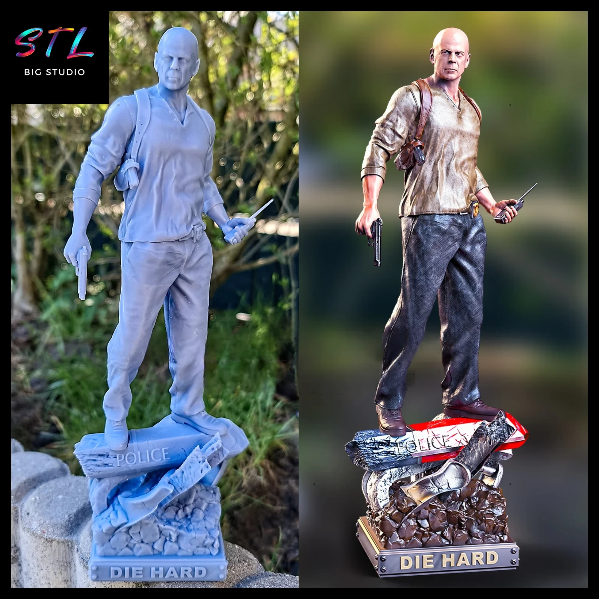 bruce willis stl impresion 3d