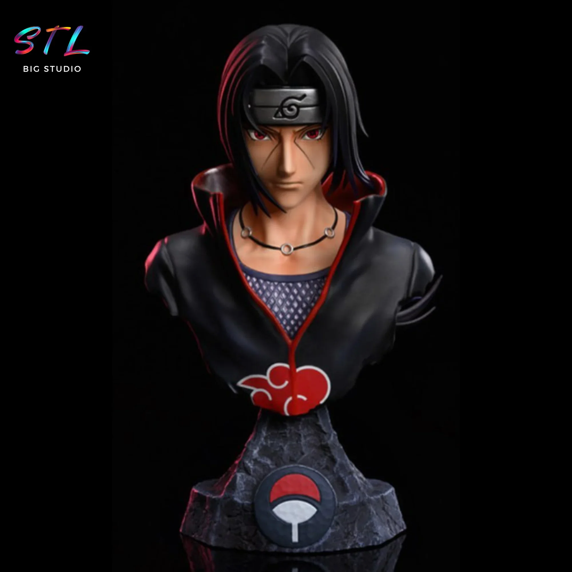 busto itachi stl naruto shippuden impresion 3d