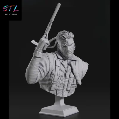 busto naked snake stl impresion 3d metal gear solid