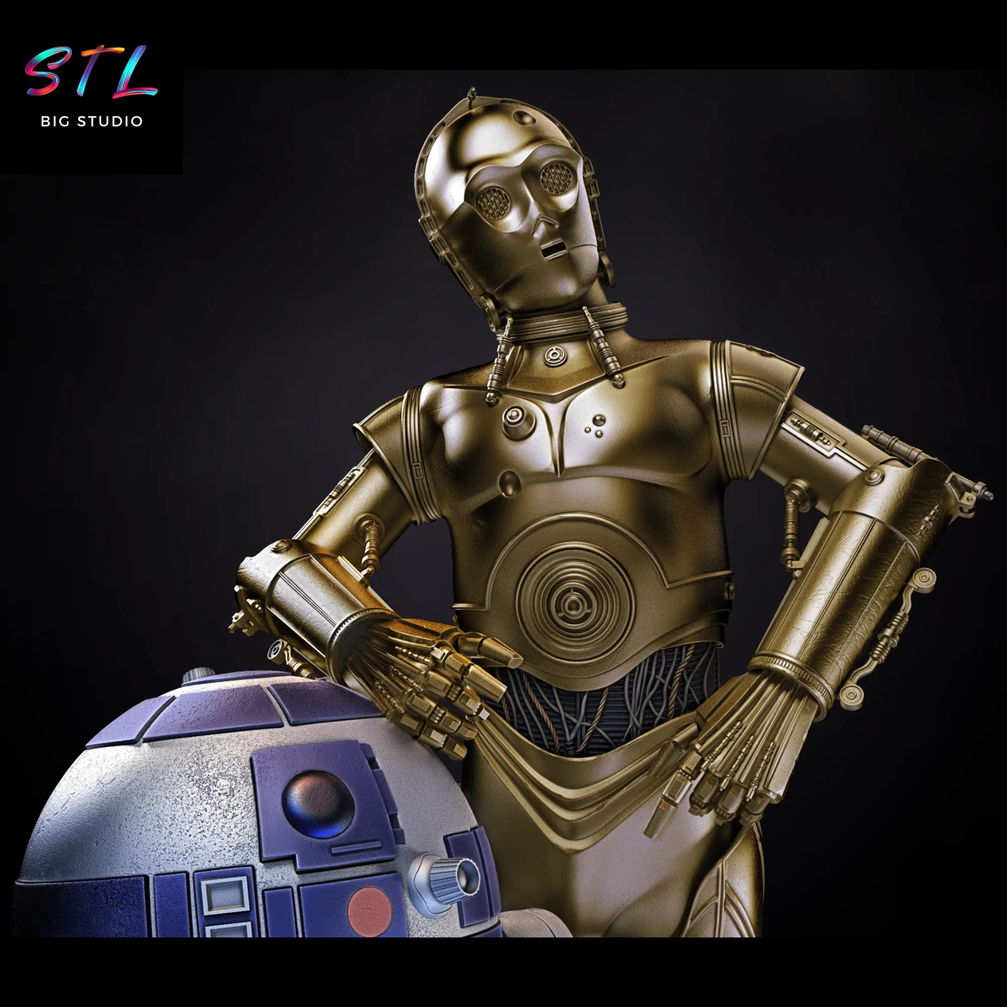 c3po stl diorama star wars impresion 3d c3po stl diorama star wars impresion 3d