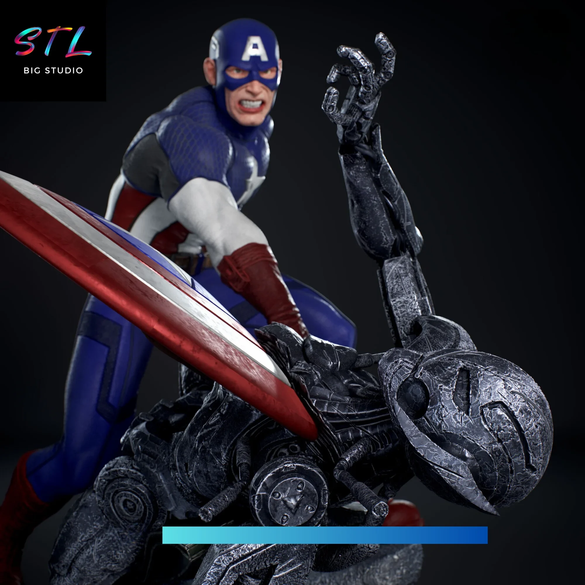 capitan america vs ultron stl impresion 3d marvel capitan america vs ultron stl impresion 3d marvel