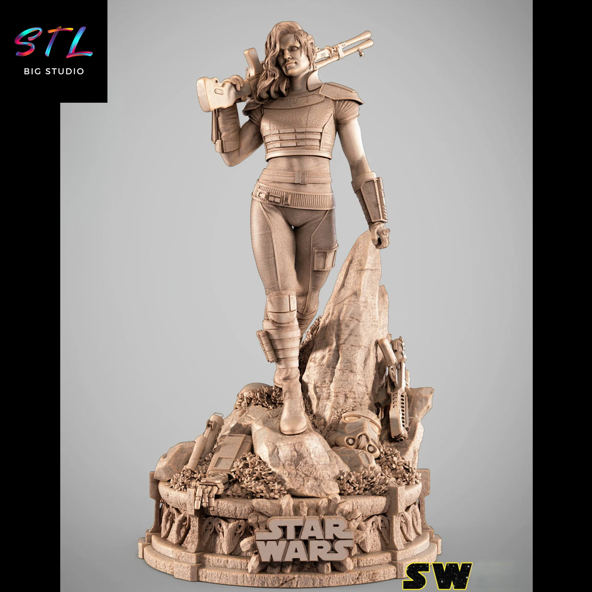 cara dune stl impresion 3d star wars