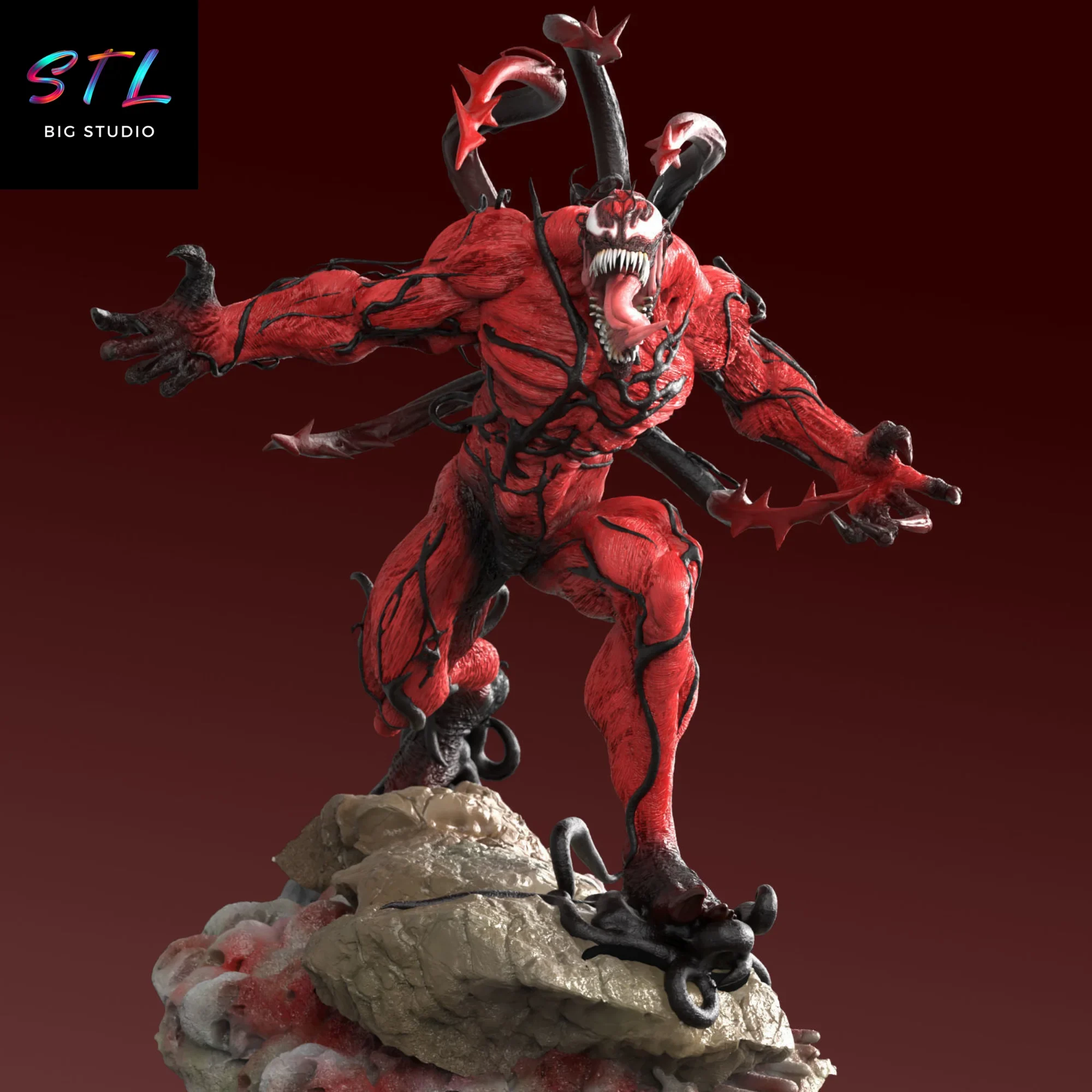 carnage stl impresion 3d marvel venom