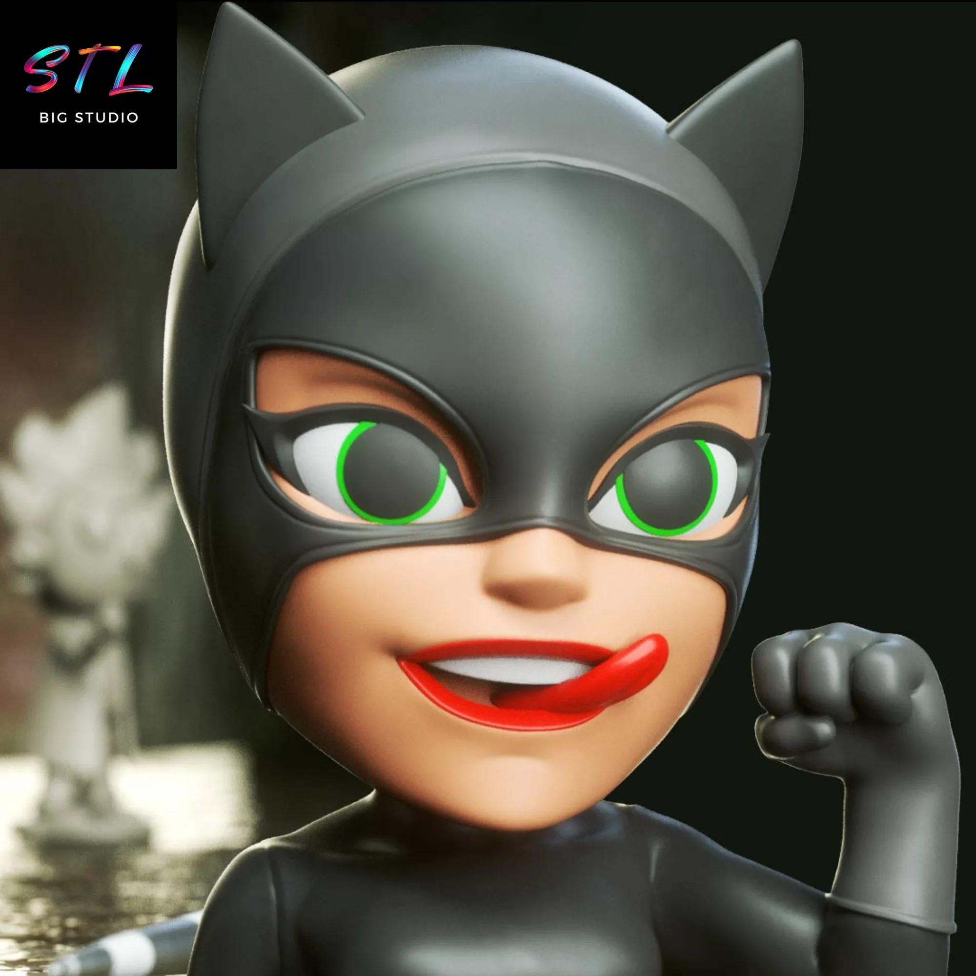 catwoman stl chibi kawaii impresion 3d dc comics catwoman stl chibi kawaii impresion 3d dc comics