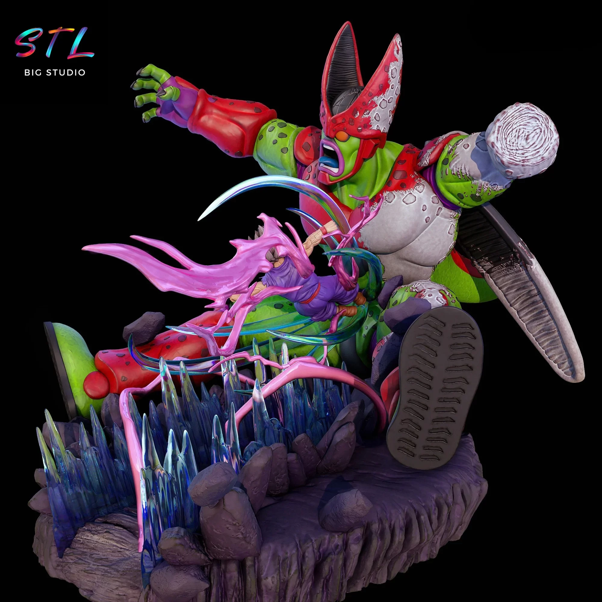 cell max vs gohan beast stl impresion 3d cell max vs gohan beast stl impresion 3d