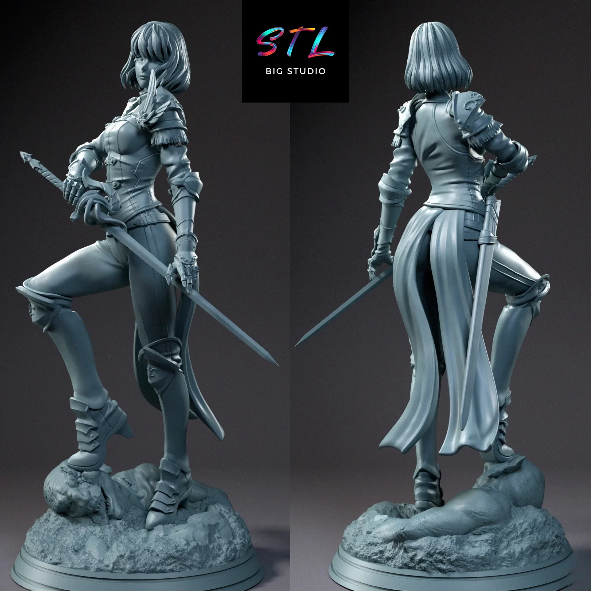 cha hae-in stl figura impresion 3d solo leveling cha hae-in stl figura impresion 3d solo leveling