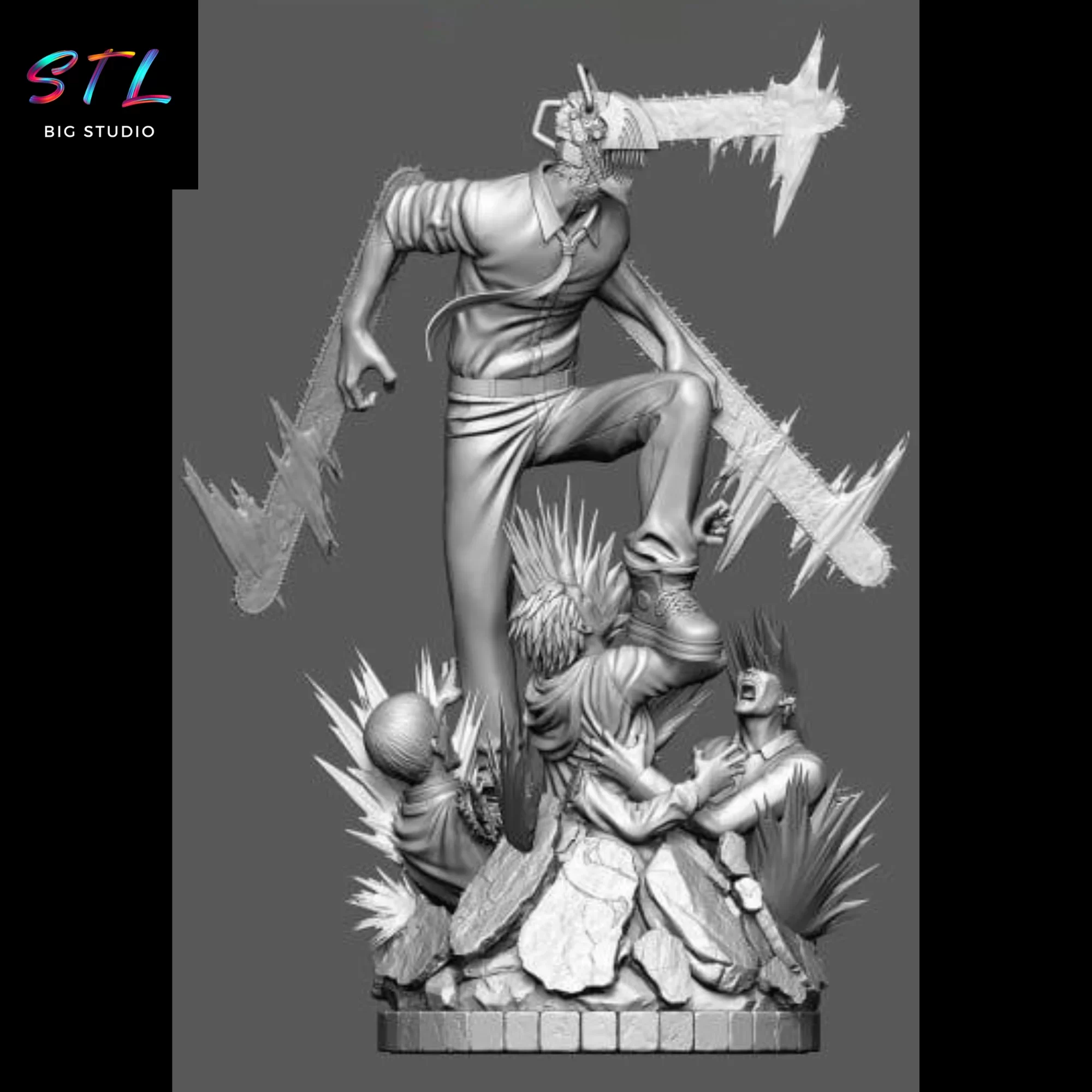 chainsaw man stl denji diorama chainsaw man stl denji diorama