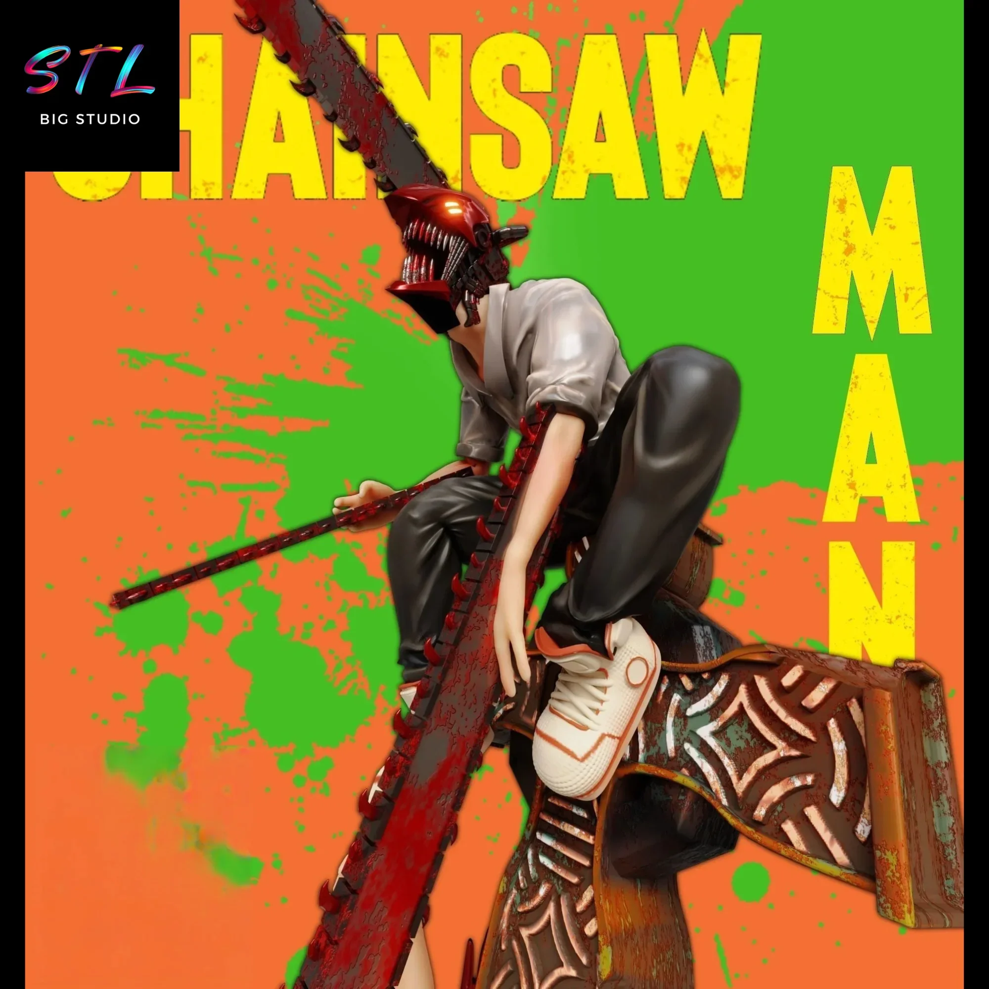 chainsaw man stl denji impresion 3d chainsaw man stl denji impresion 3d