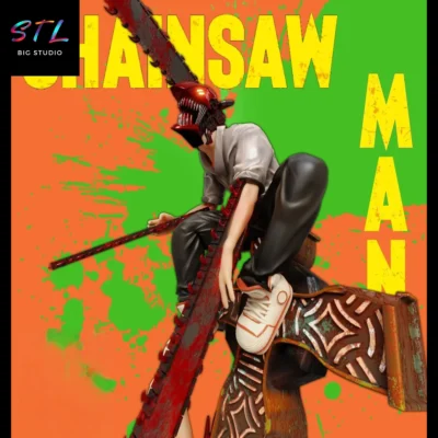 chainsaw man stl denji impresion 3d